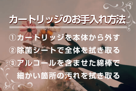 4-3.ケノンのカートリッジのお手入れ方法