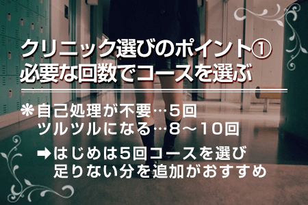 1-1.全身脱毛に必要な回数でコースを選ぶ