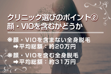 全身脱毛に顔、VIOを含めるかどうかを決める